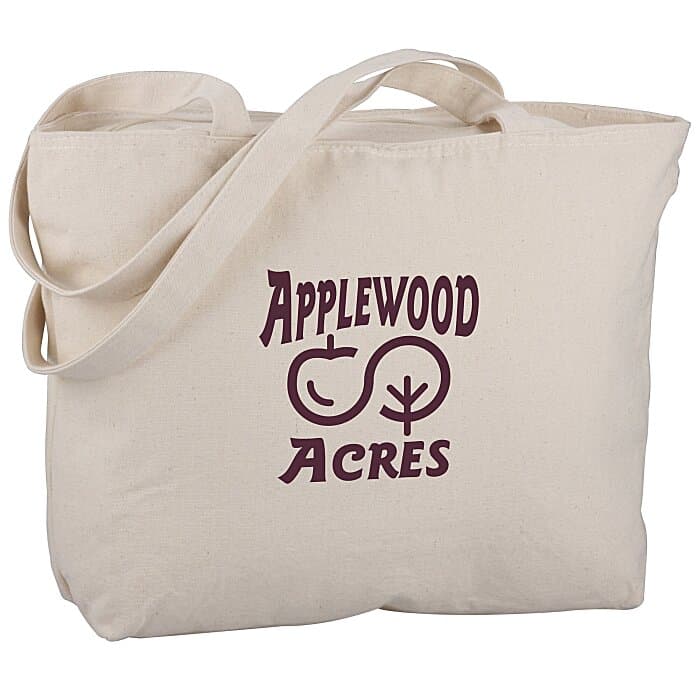 Signature Cotton 12-oz Zippered Tote