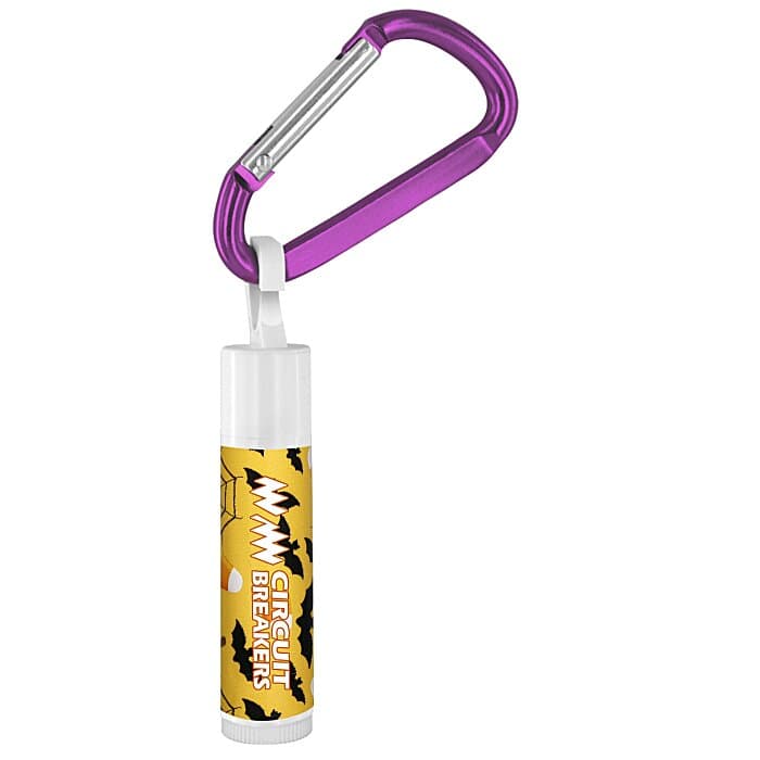Holiday Lip Balm with Carabiner - Bats & Candy Corn