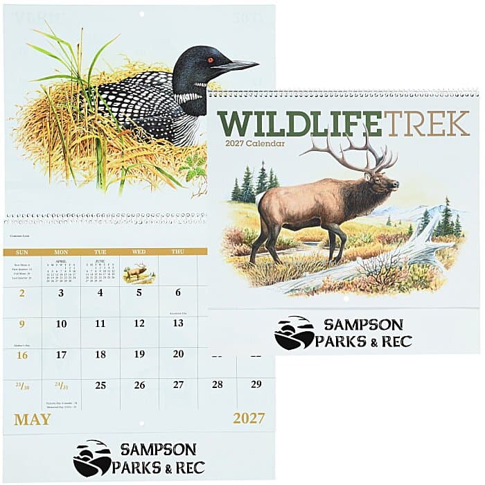 Wildlife Trek Calendar - Spiral