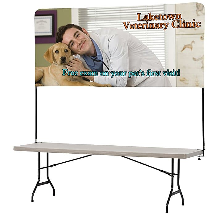 Tabletop Banner System with Back Wall - 8 feet