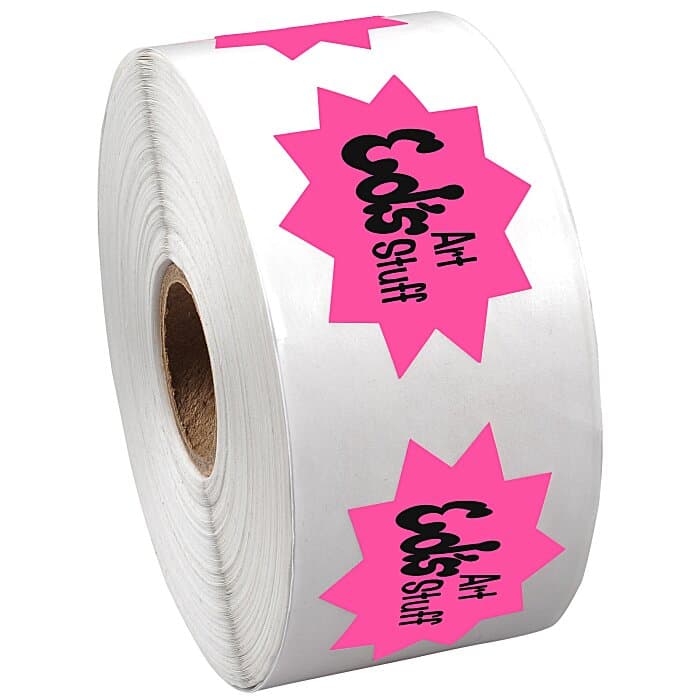 Sticker by the Roll - Burst - 1-7/16 inches x 1-13/16 inches