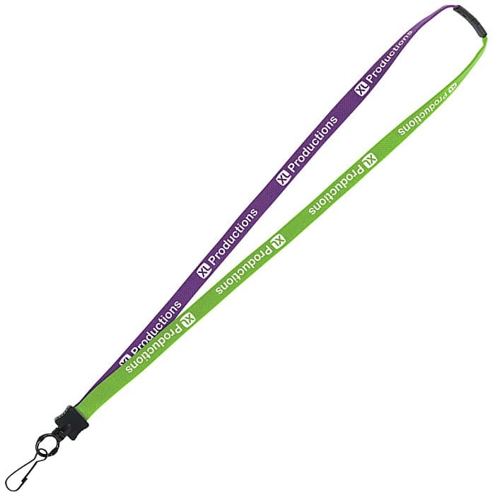 Two-Tone Cotton Lanyard - 5/8 inches - Metal Swivel Snap Hook