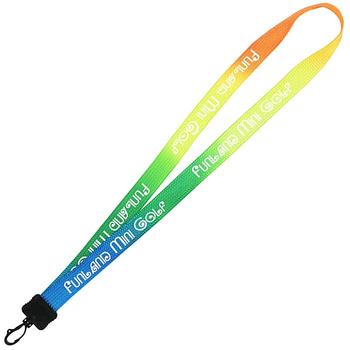 Tie-Dye Multicolor Lanyard - 3/4 inches - Plastic Swivel Snap Hook