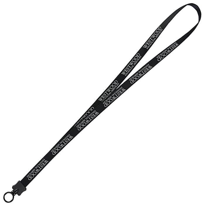 Smooth Nylon Lanyard - 1/2 inch - 32 inches - Plastic O-Ring