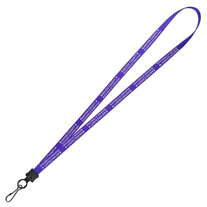 Smooth Nylon Lanyard - 1/2 inch - 32 inches - Metal Swivel Snap Hook