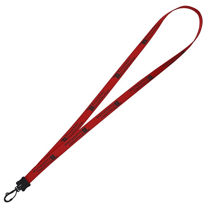 Smooth Nylon Lanyard - 1/2 inch - 34 inches - Plastic Swivel Snap Hook