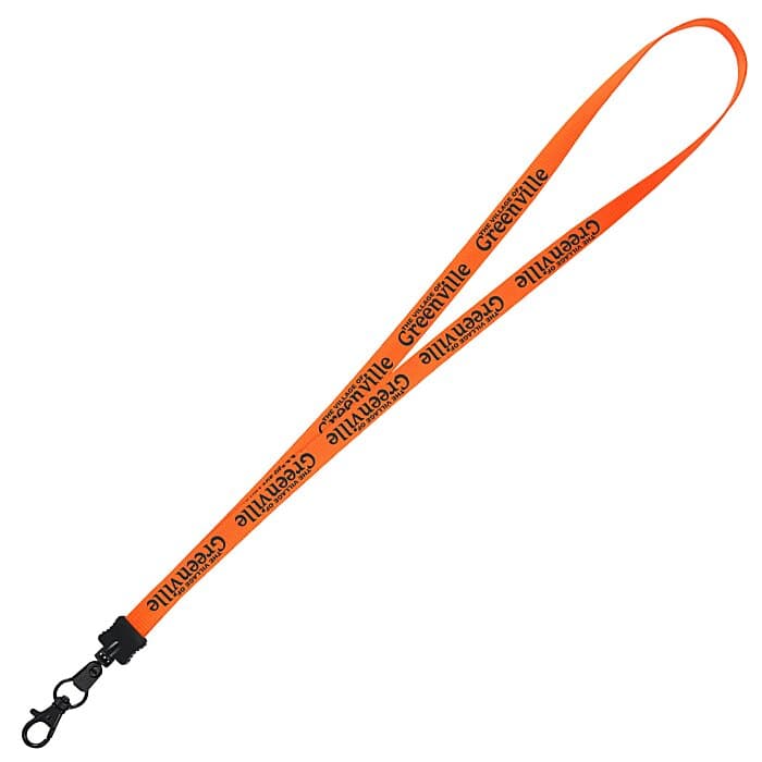 Smooth Nylon Lanyard - 1/2 inch - 34 inches - Metal Lobster Claw