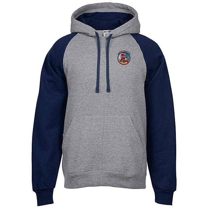 Jerzees NuBlend Colorblock Hoodie - Embroidered