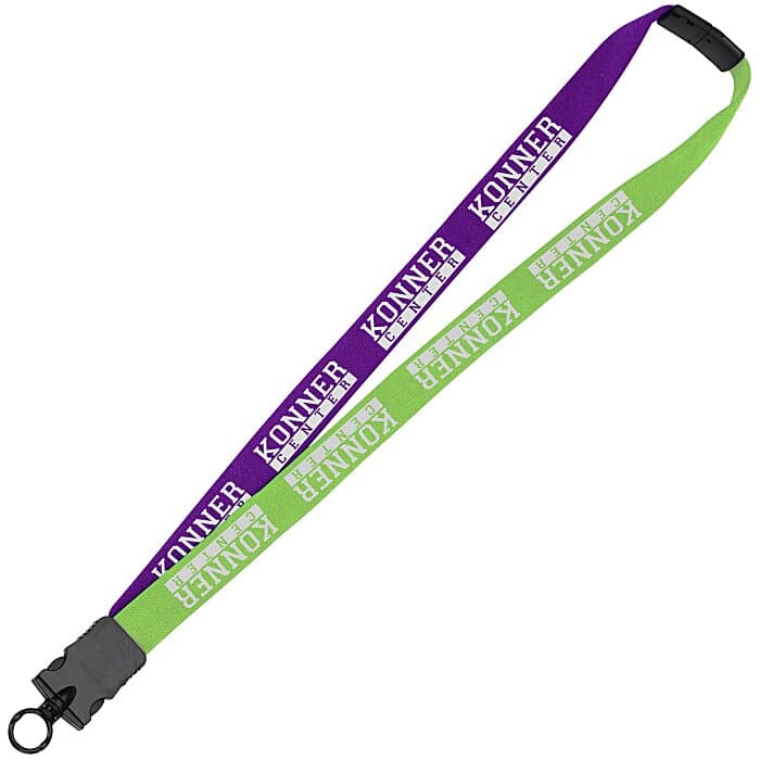 Two-Tone Cotton Lanyard - 7/8 inches - Snap Buckle Release