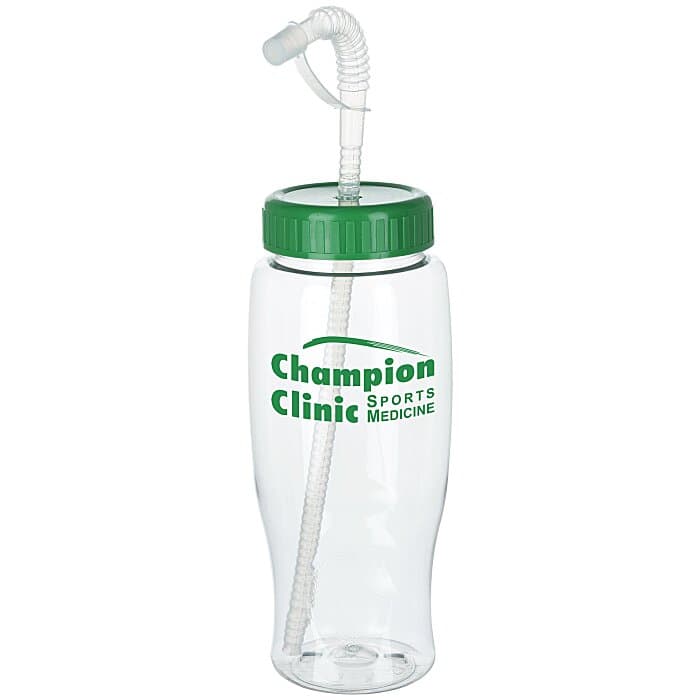 Clear Impact Comfort Grip Bottle with Straw Lid - 27 oz