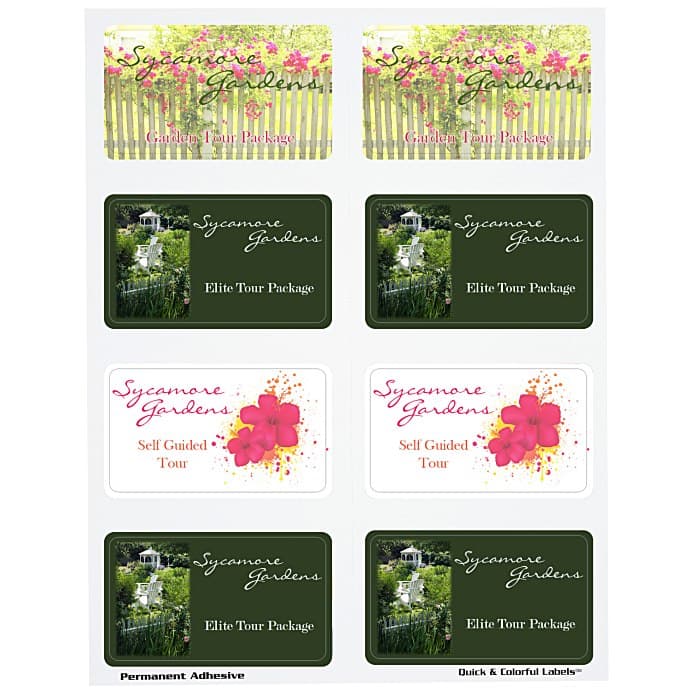 Quick & Colorful Perforated Sheeted Label - Rect 2 inches x 3-1/2 inches