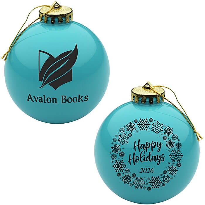 Round Shatterproof Ornament - Snowflake - Happy Holidays