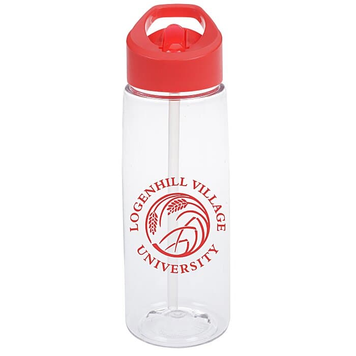 Clear Impact Flair Bottle with Flip Straw Lid - 26 oz