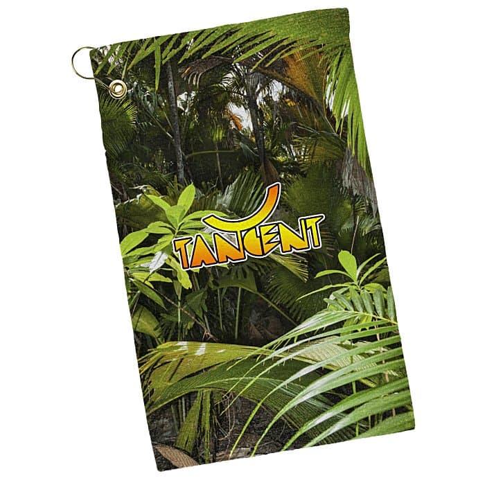 Full Color Microfiber Velour Golf Towel - 18 inches x 11 inches