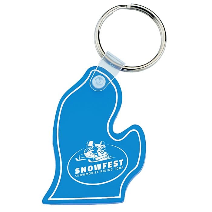 Michigan - Lower Soft Keychain - Translucent
