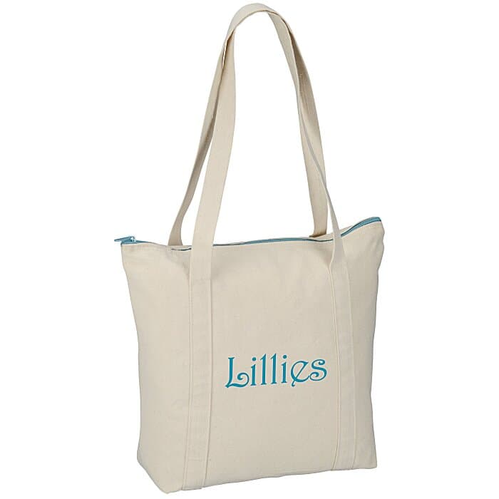 Chroma Zip 10-oz Cotton Tote - 13 inches x 15 inches