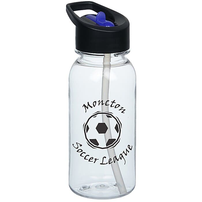 Clear Impact Cadet Bottle with Two-Tone Flip Straw Lid - 18 oz
