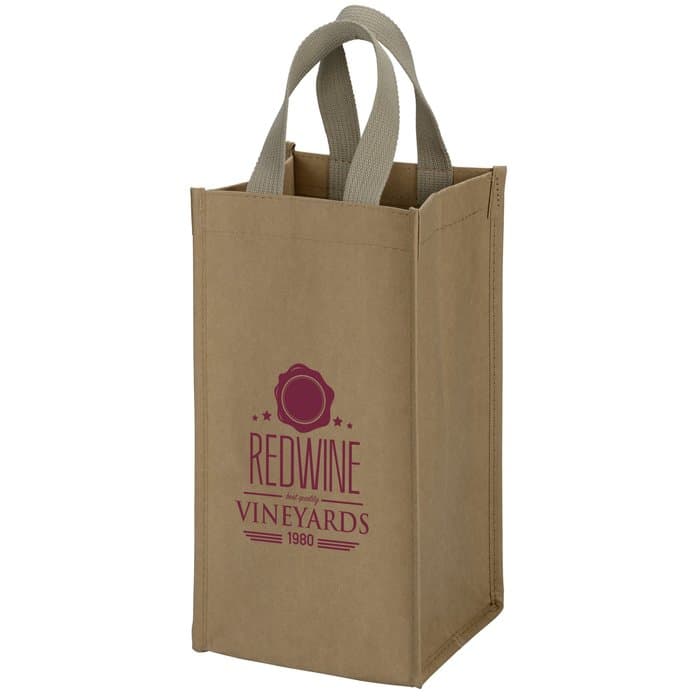 Tornado Washable Kraft Paper Wine Tote Bag