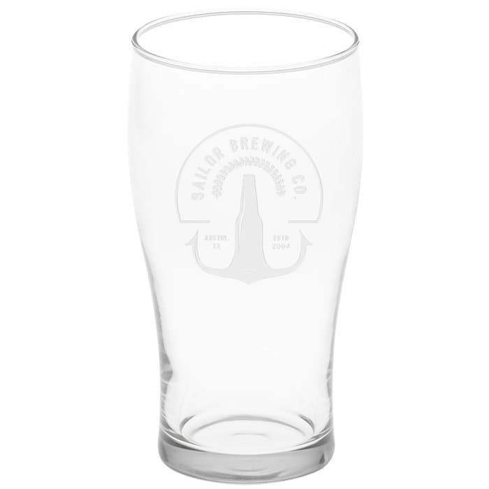 Tulip Pub Glass - 16 oz - Deep Etch