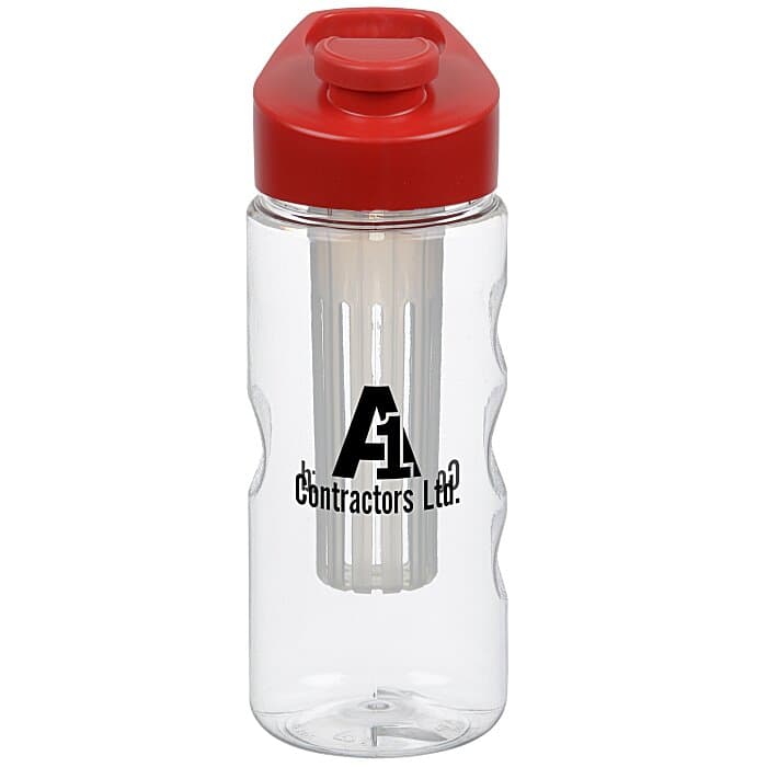Clear Impact Infuser Mini Mountain Bottle with Flip Carry Lid - 22 oz