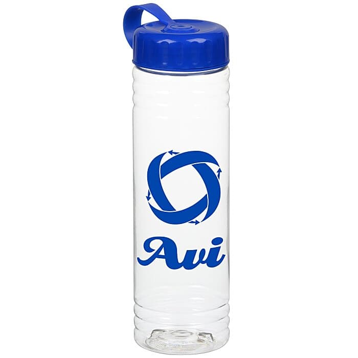 Clear Impact Halcyon Water Bottle with Tethered Lid - 24 oz