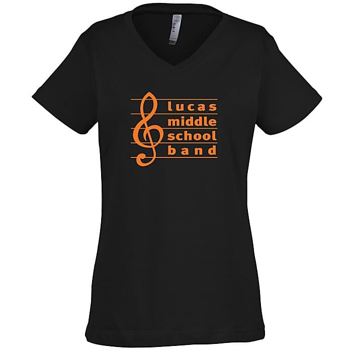 LAT Fine Jersey V-Neck T-Shirt - Ladies' - Colors