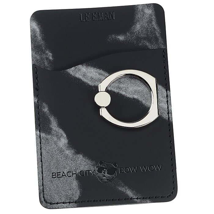 Leeman Marble Smartphone Wallet with Ring Phone Stand