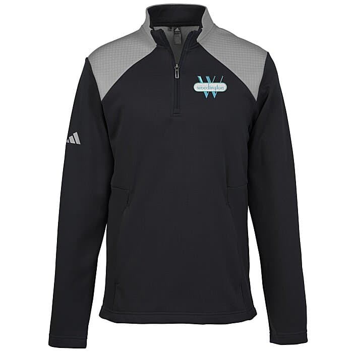 adidas Textured Mixed Media 1/4-Zip Pullover - Men's