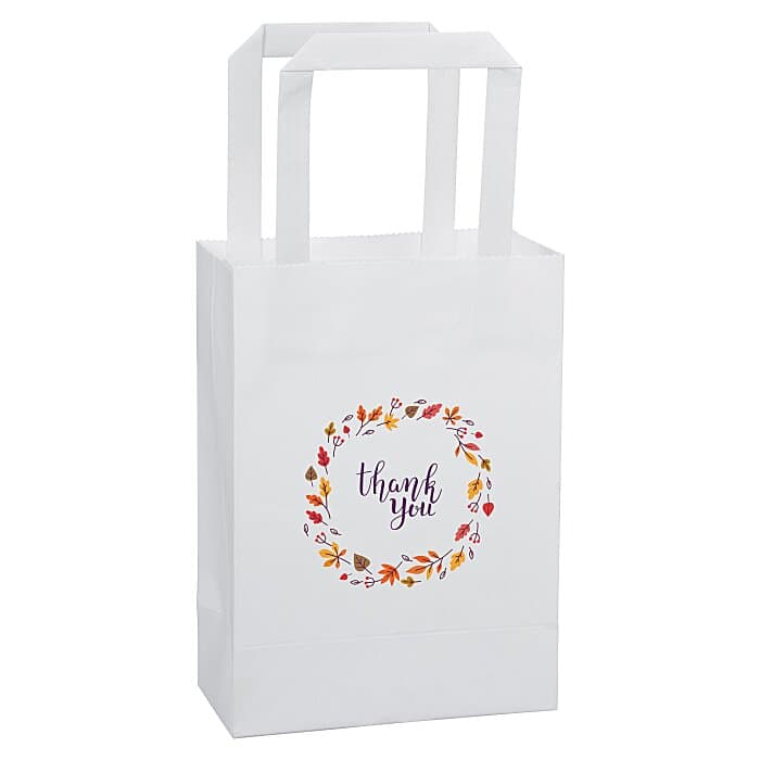 Flat Handle Full Color Paper Bag - 8-1/4 inches x 6 inches