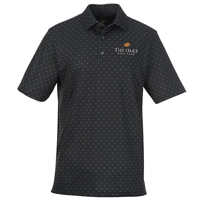 Greg Norman Micro Pique Spinner Print Polo - Men's