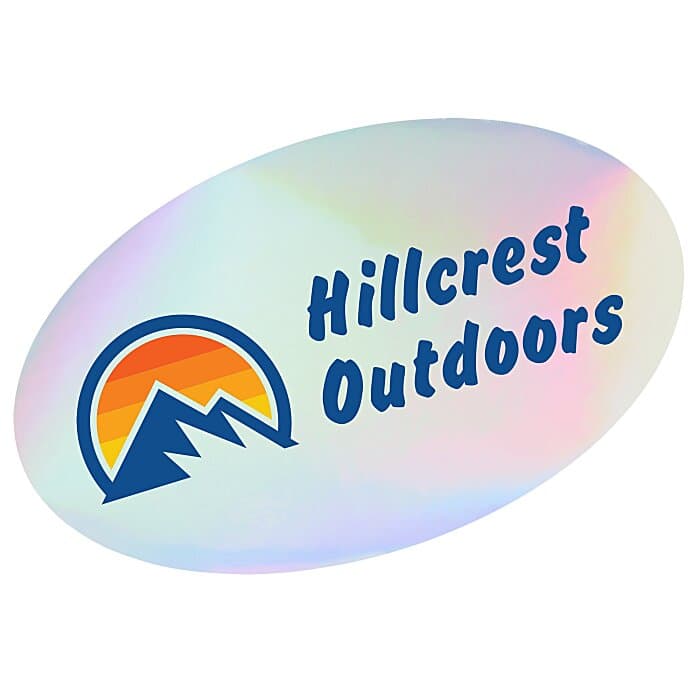 Holographic Sticker - Oval - 2 inches x 3 inches