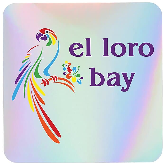 Holographic Sticker - Square - 2 inches x 2 inches