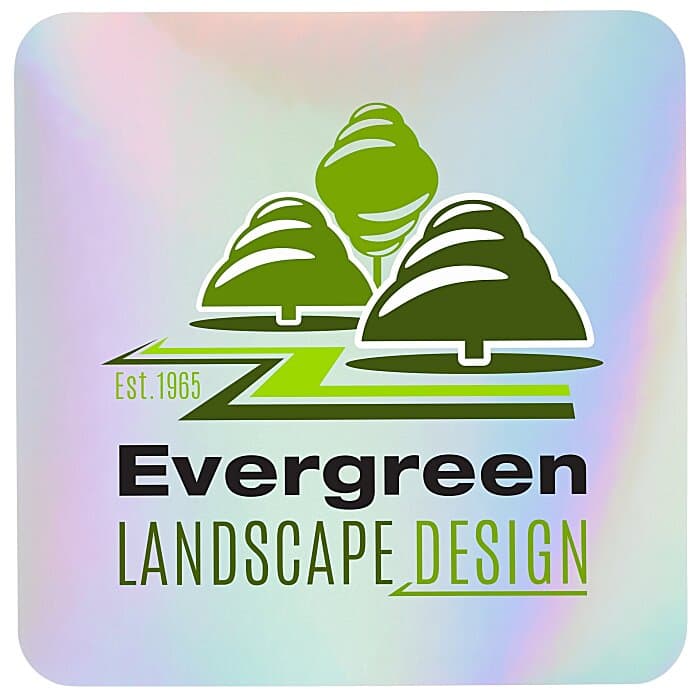 Holographic Sticker - Square - 4 inches x 4 inches