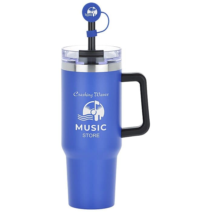 Intrepid Vacuum Mug with Straw & Topper - 40 oz