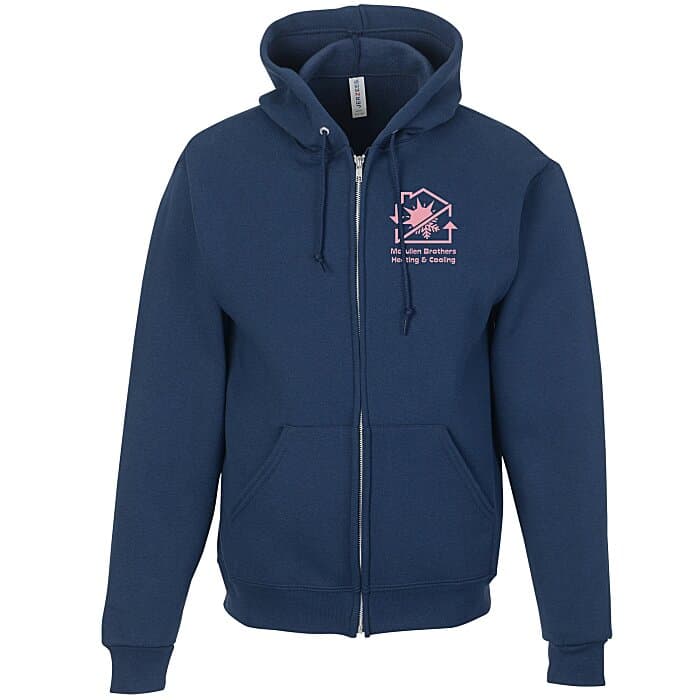 Jerzees Rugged Fleece Full-Zip Hooded Sweatshirt - Screen