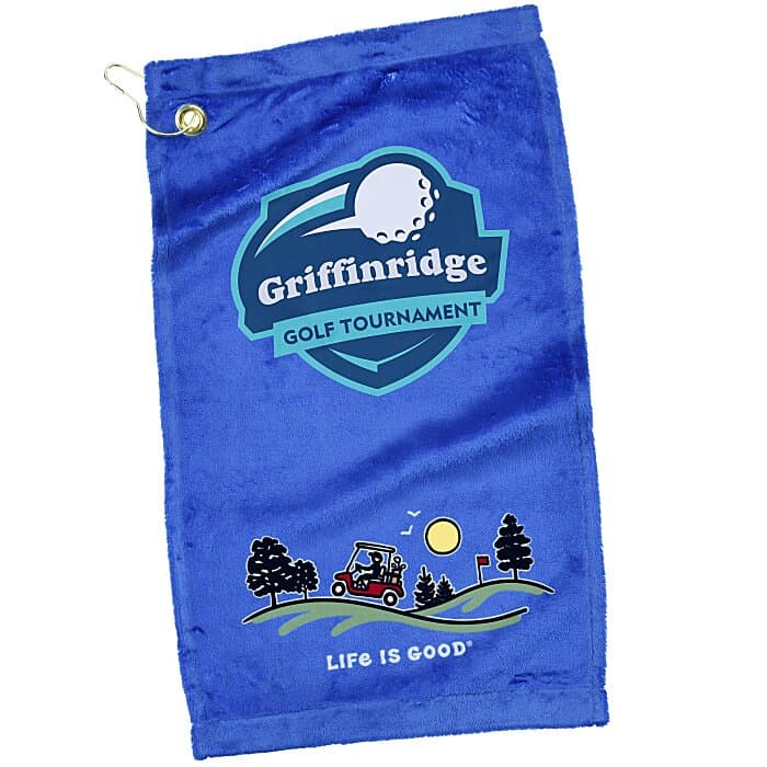 Life is Good Microfiber Velour Golf Towel