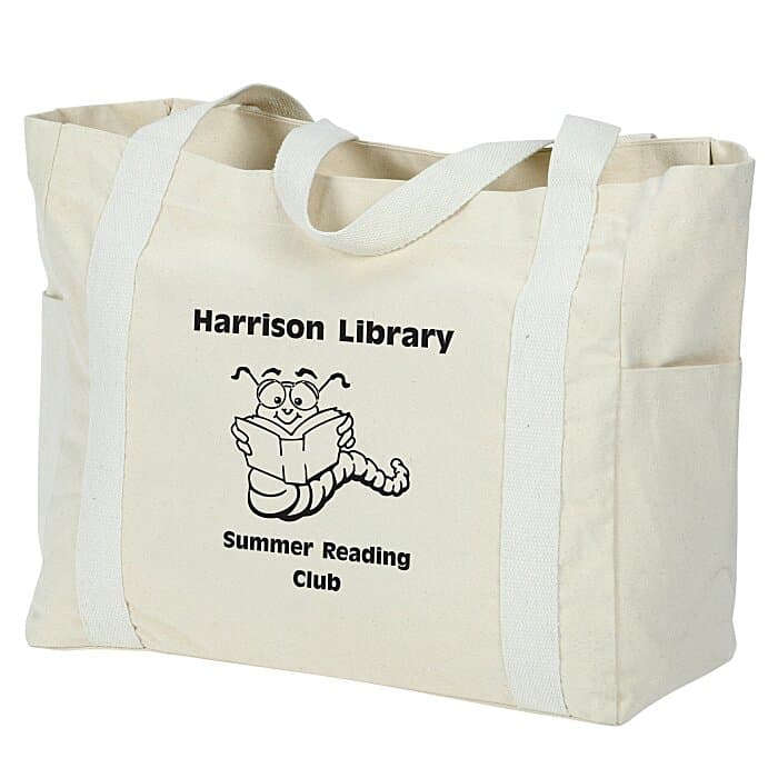 Selene Zippered Cotton Utility Tote