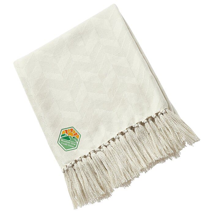Textured Herringbone Woven Blanket