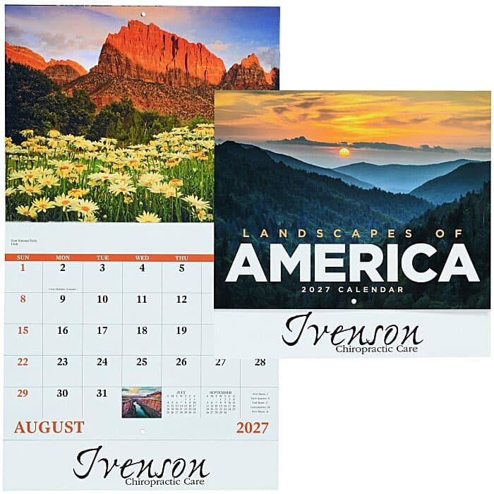 Landscapes of America Calendar - Stapled