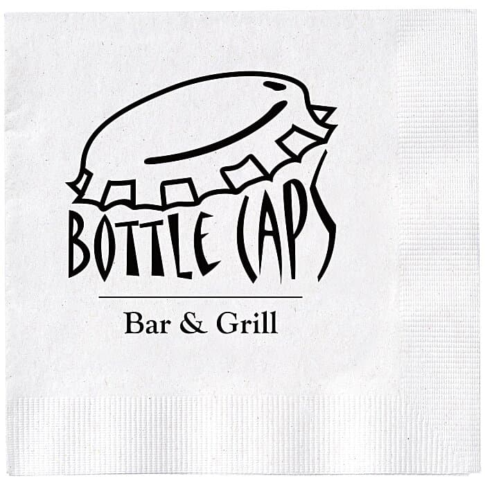 Beverage Napkin - 2-ply - White