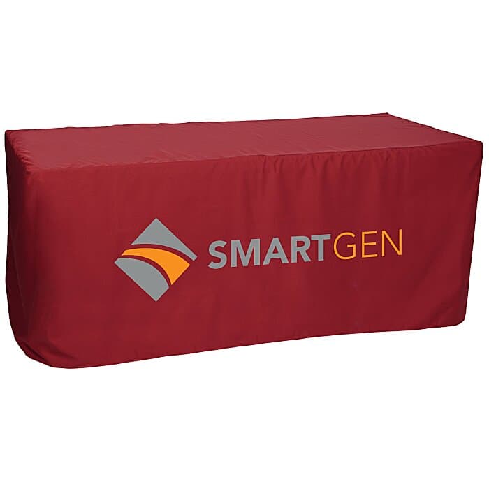 Serged Closed-Back Fitted Table Cover - 6 feet
