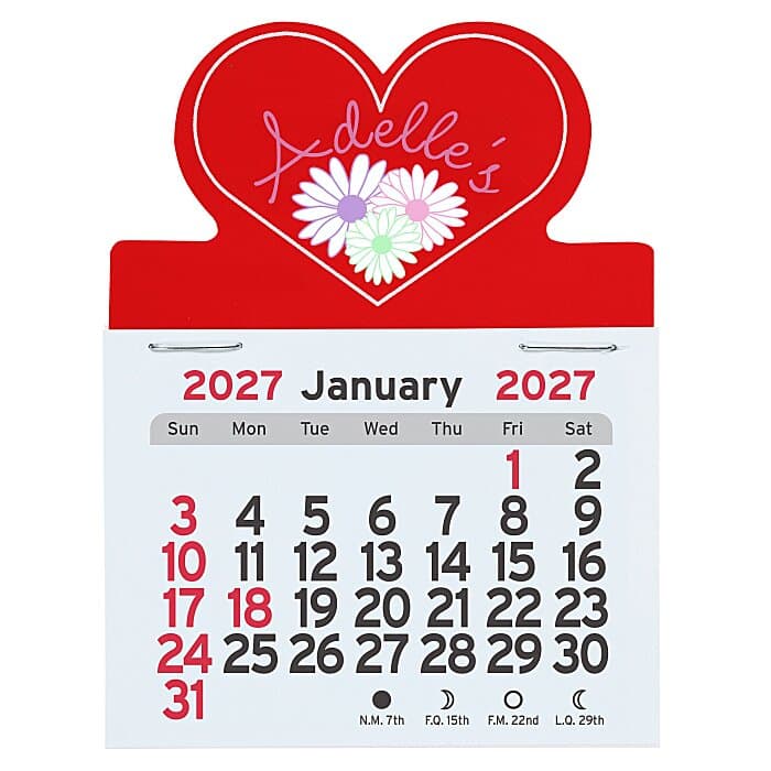 Peel-N-Stick Calendar - Heart