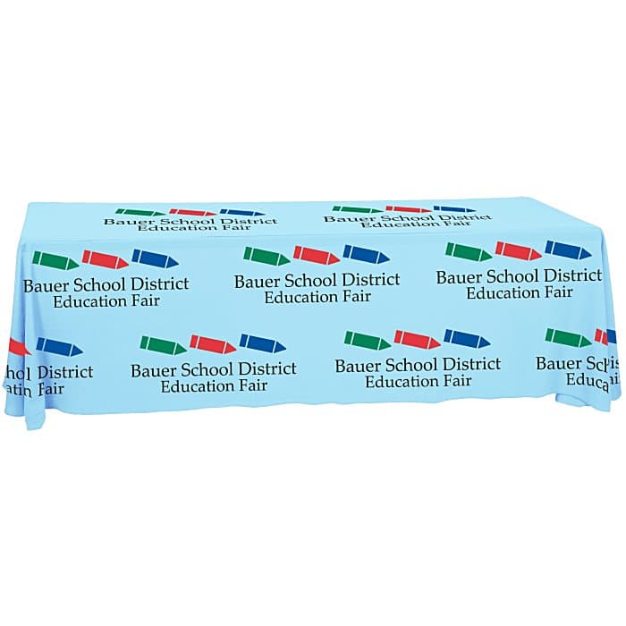 Serged Closed-Back Table Throw - 8 feet - Full Color