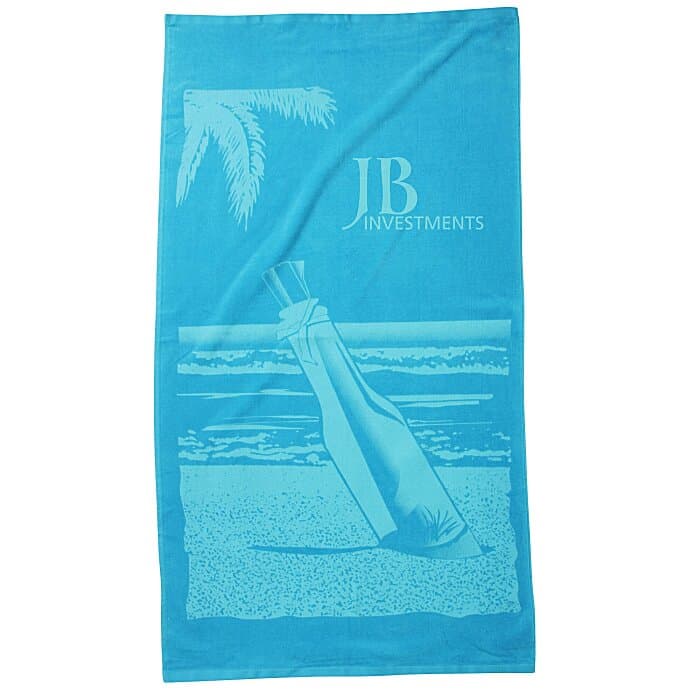 Tone on Tone Stock Art Towel - Message in a Bottle