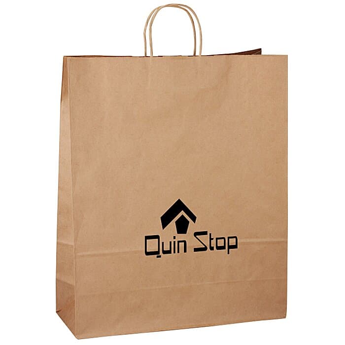 Kraft Paper Brown Shopping Bag - 19 inches x 16 inches