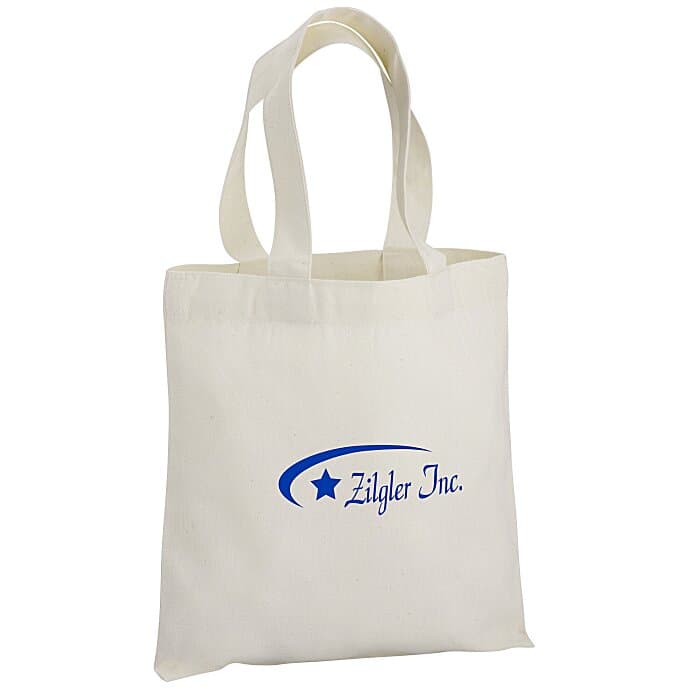 Cotton Sheeting Natural Economy Tote - 9 1/2 inches x 9 inches