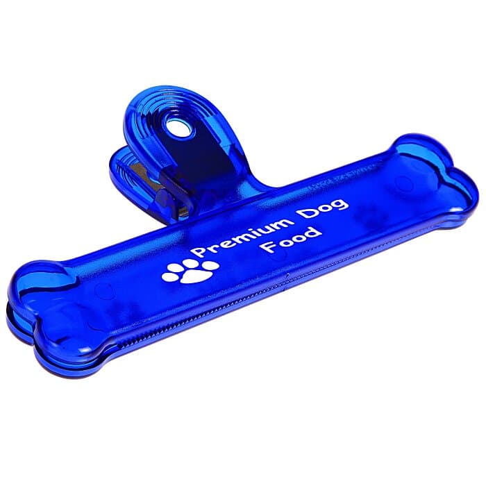 Dog Bone Bag Clip - 6 inches - Translucent