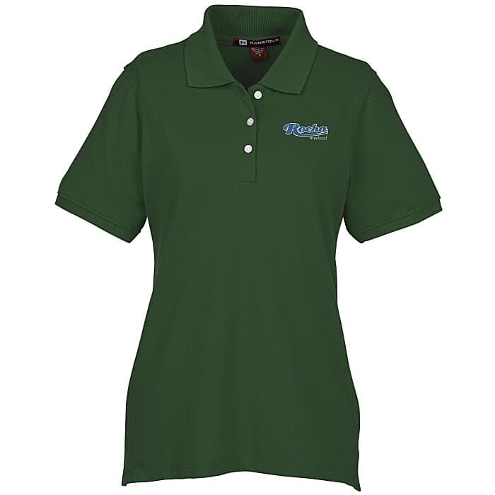Harriton 5.6-oz Easy Blend Polo - Ladies' - Embroidered