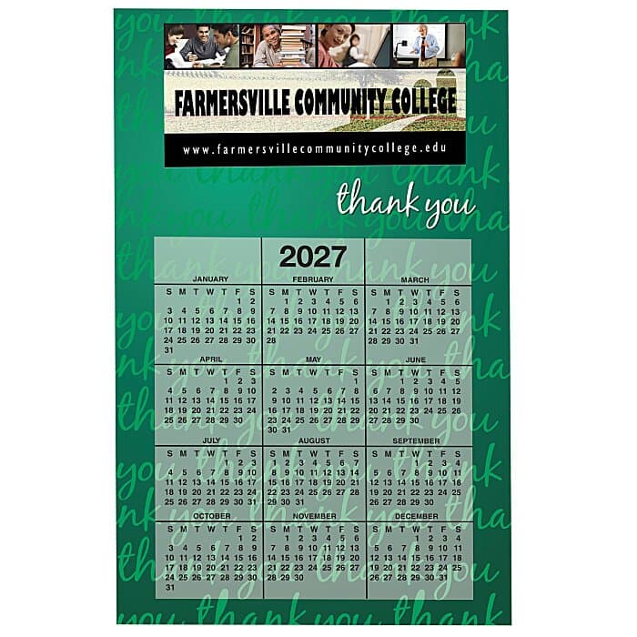 Calendar Magnet - Medium - Thank You