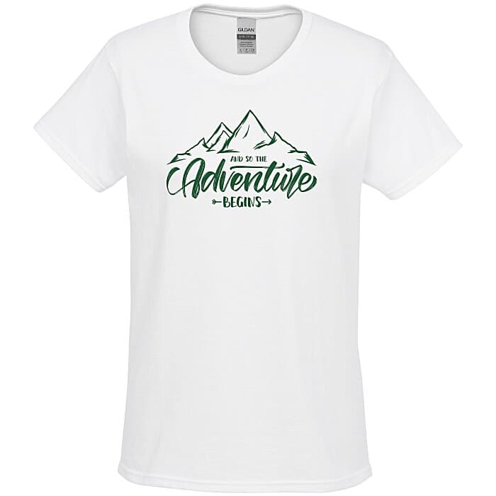 Gildan 6-oz Ultra Cotton T-Shirt - Ladies' - Screen - White